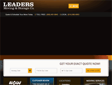 Tablet Screenshot of leadersmoving.com